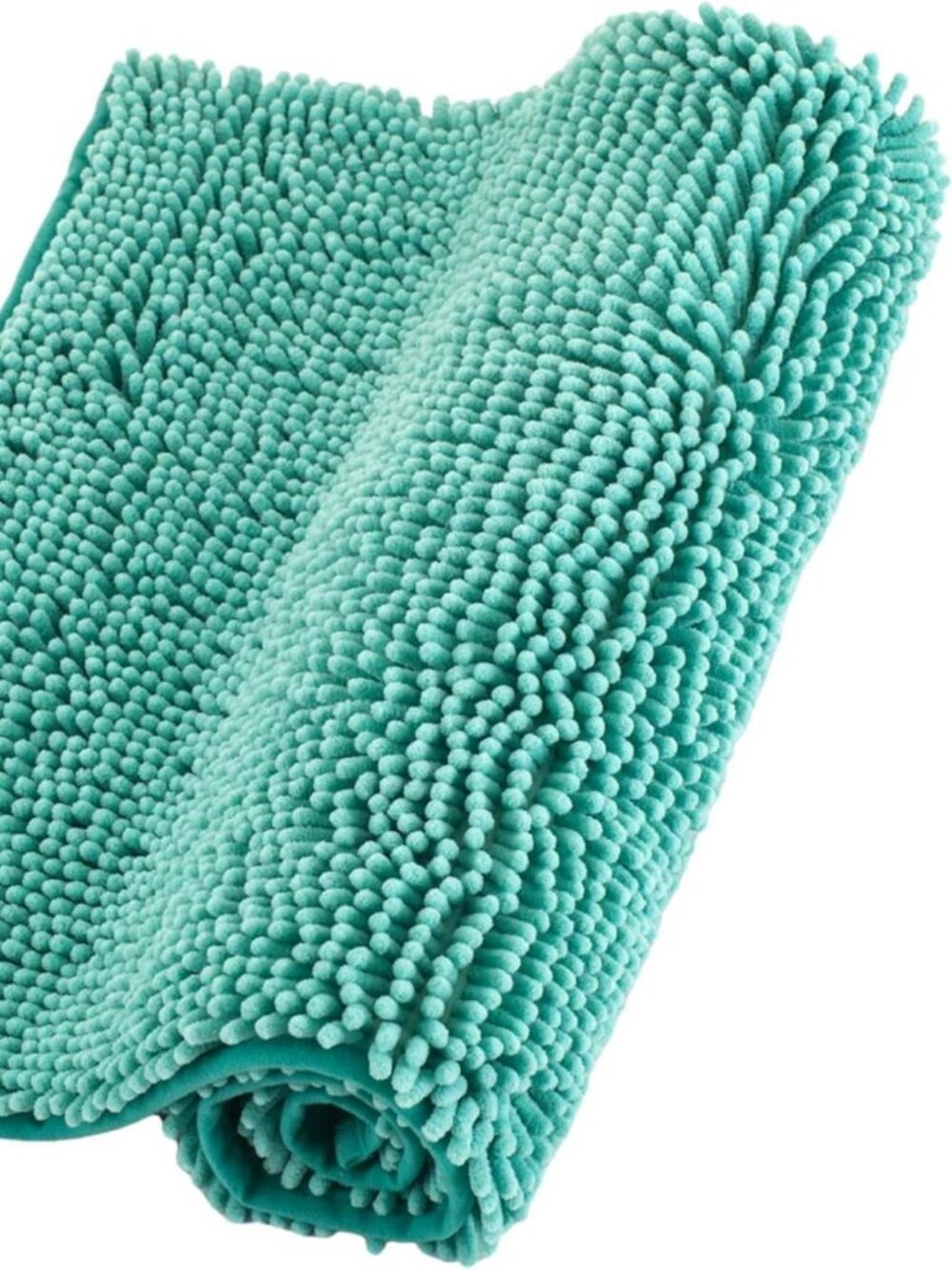 Chenille Bathroom Rugs Non Slip Bath Mat Quick Dry Light Blue, 24" x 40"